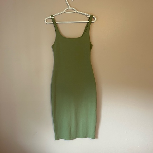 Zara Sage Green Midi Tank Dress - Picture 2 of 4